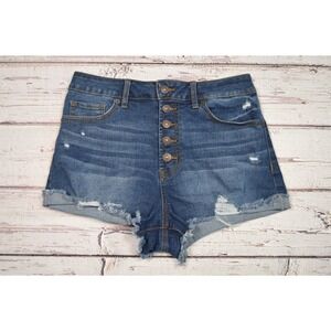 Rewash Brand High Rise Cut-Off‎ Shorts Women Junior Distressed Size 7 Pre-Owned